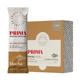 PRIMA ANCESTRAL PROTEIN BAR emballage mocha, collation rapide et gourmande.