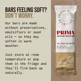 PRIMA ANCESTRAL PROTEIN BAR faible en glucides : option pratique pour régimes propres.