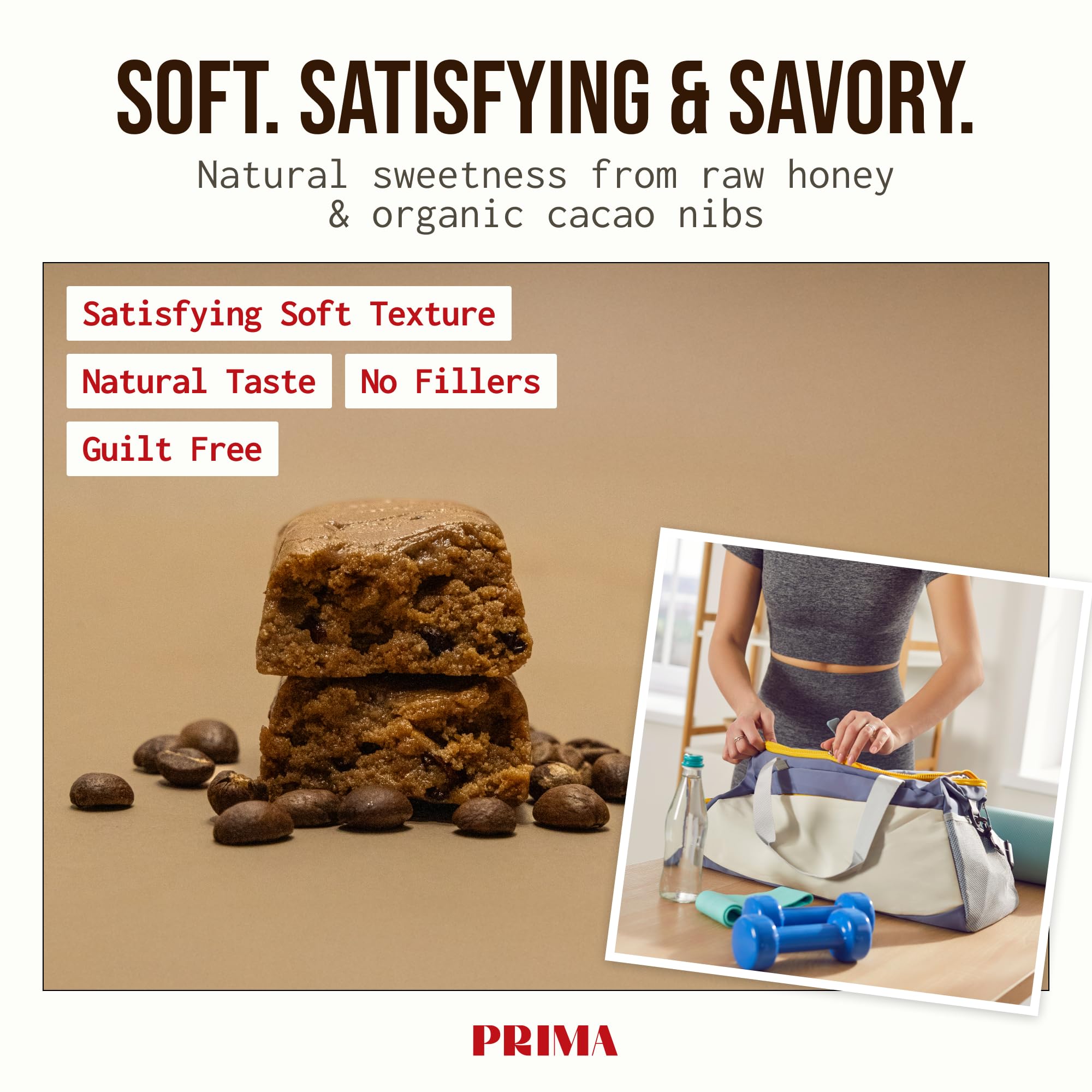 PRIMA ANCESTRAL PROTEIN BAR sans-gluten, choix adapté à un régime sans gluten.
