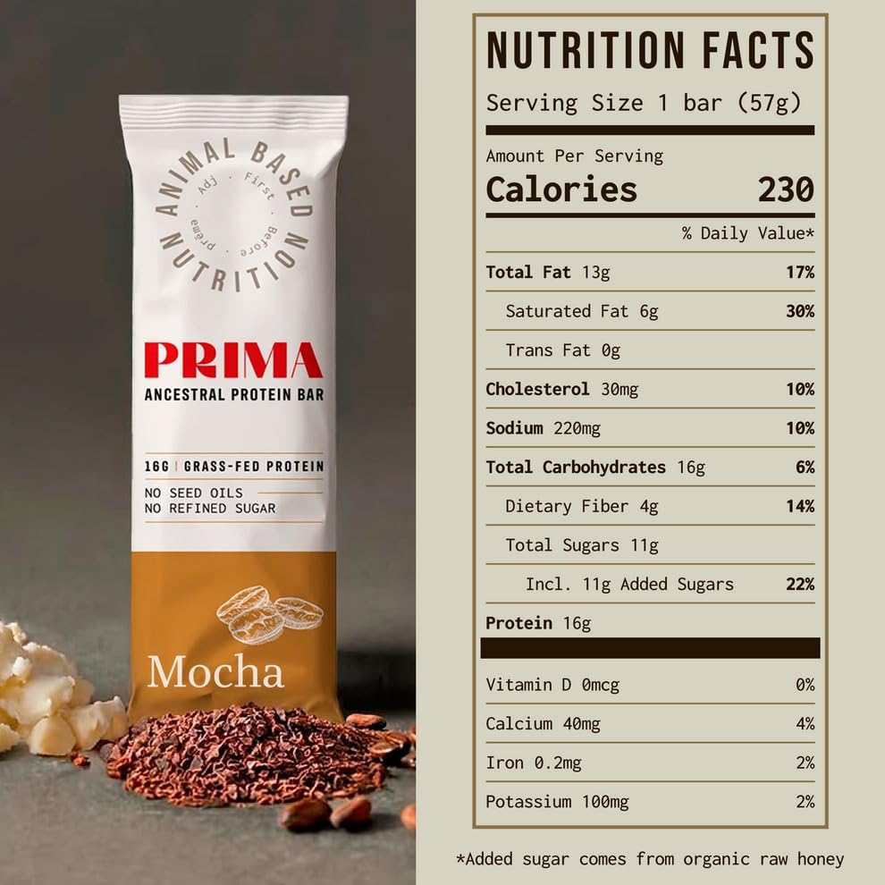 PRIMA ANCESTRAL PROTEIN BAR texture-crumble-doux, idéale après l'entraînement.