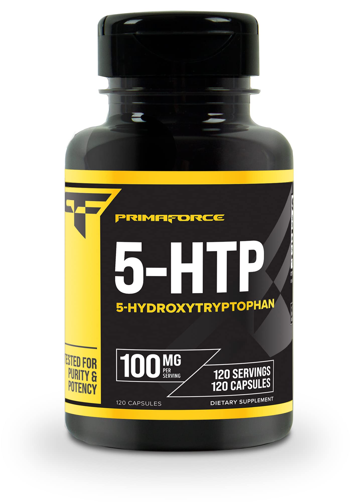 Primaforce 5-HTP: bouteille de 120 gélules, dosage 100 mg par portion