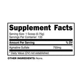 Primaforce Agmatine Sulfate etiquette-ingredients: etiquette claire et ingredients sans additifs