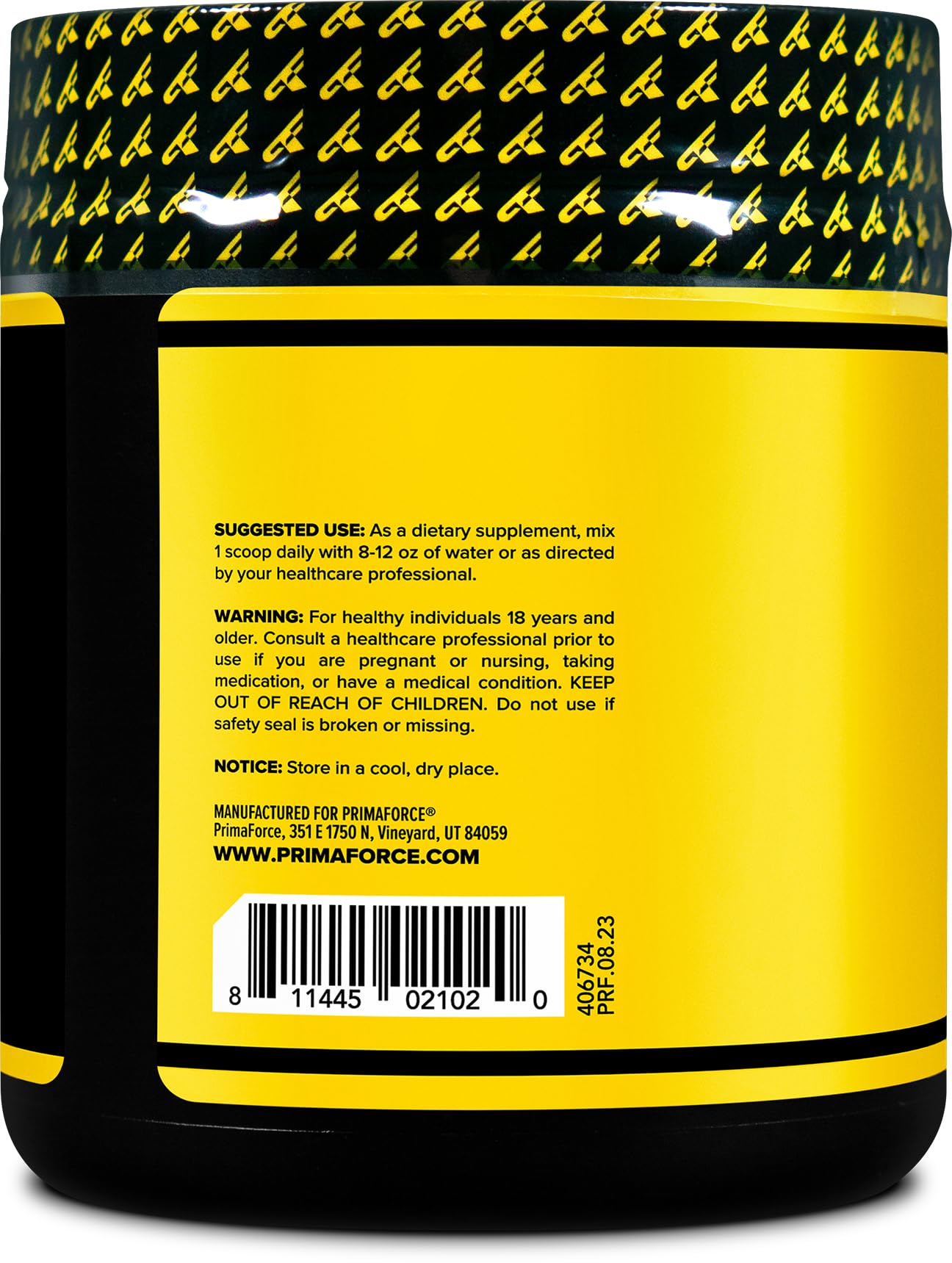 Primaforce L-Arginine Complex saveur Pêche Mangue, plaisir gustatif lors des séances.