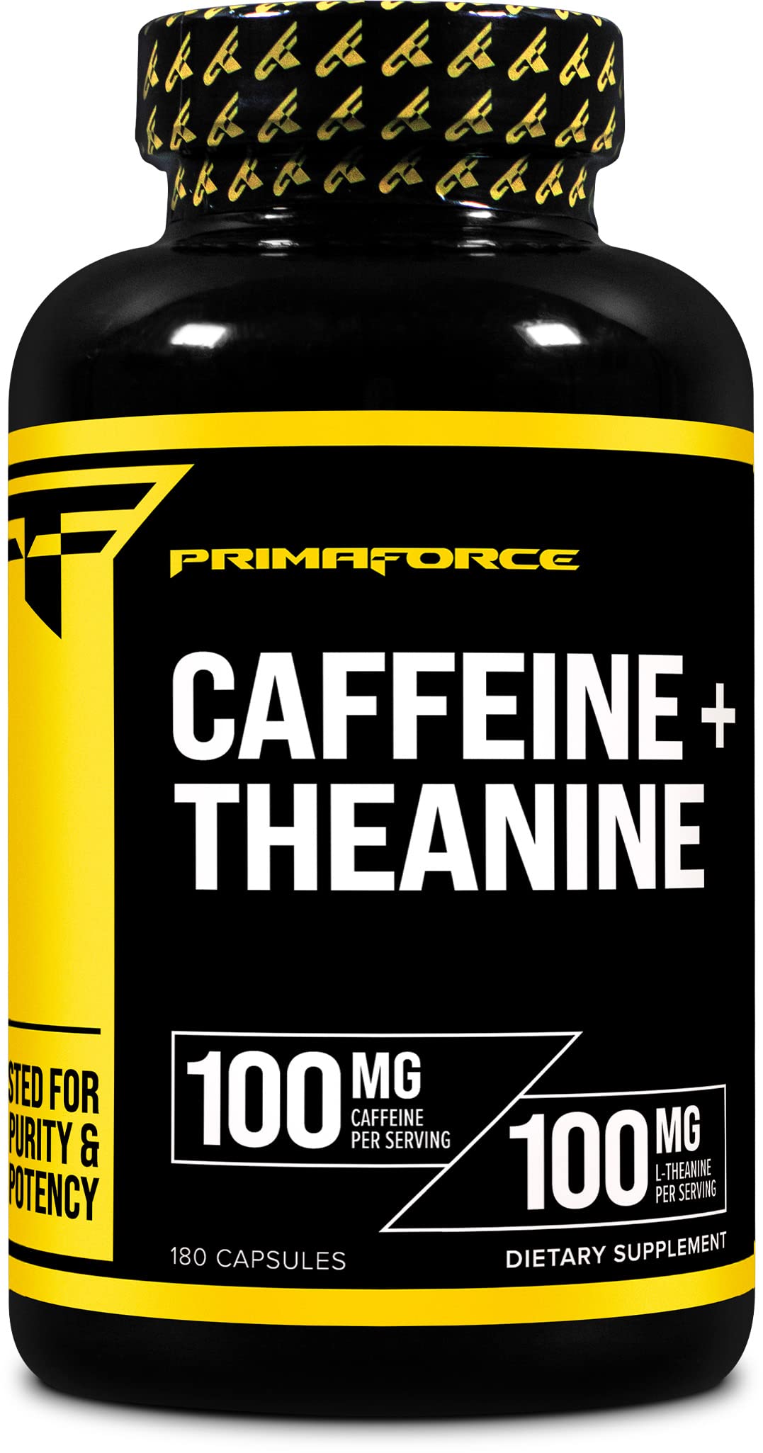 Primaforce Caféine avec L-Theanine : bouteille prête à l'emploi pour énergie soutenue