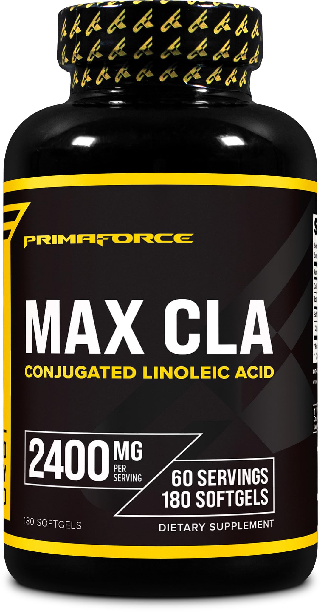 Primaforce CLA 2400 mg, bouteille-gélules-molles, pratique pour utilisation quotidienne.
