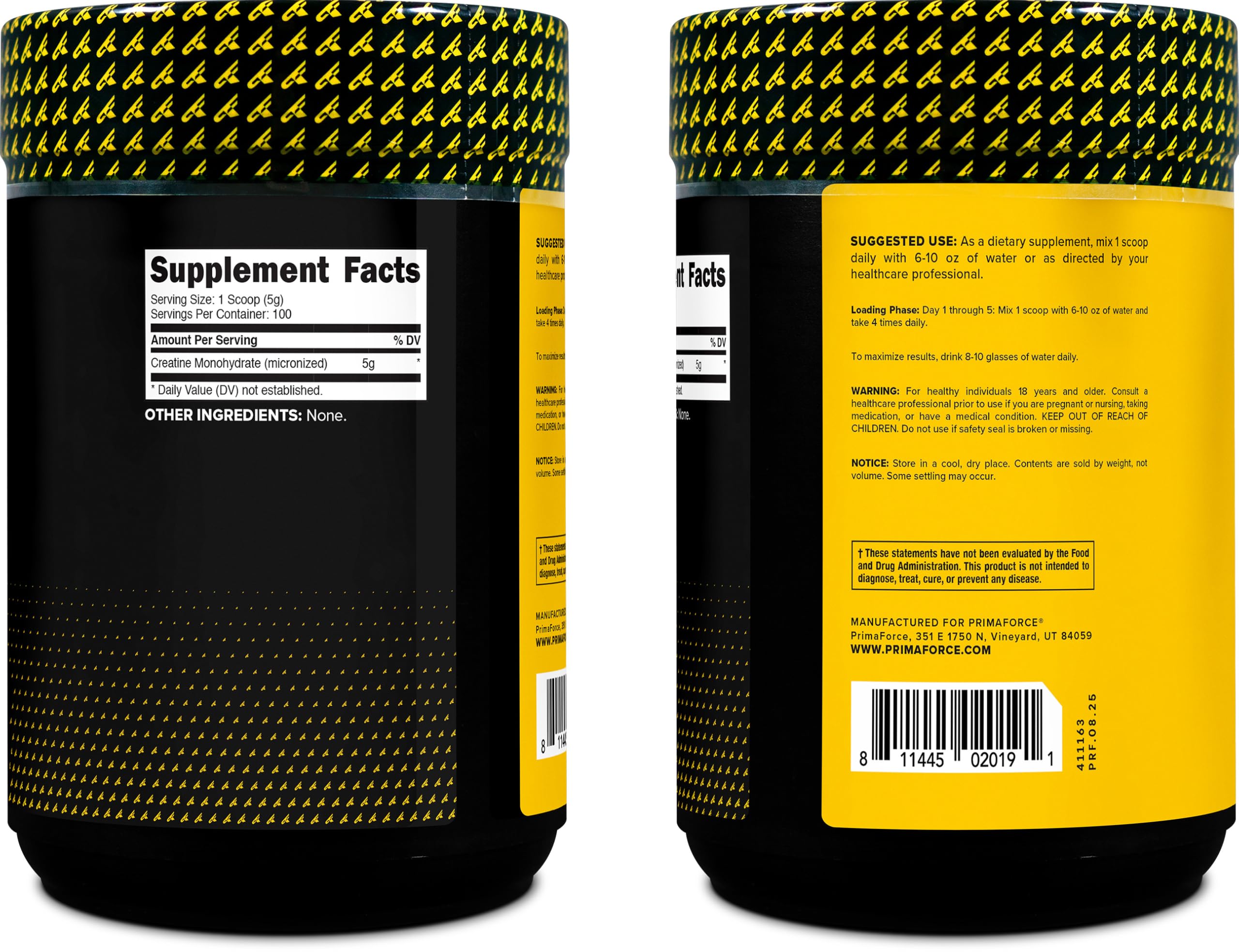 Primaforce Créatine micronisée, testée par des laboratoires ISO-accrédités pour la traçabilité.