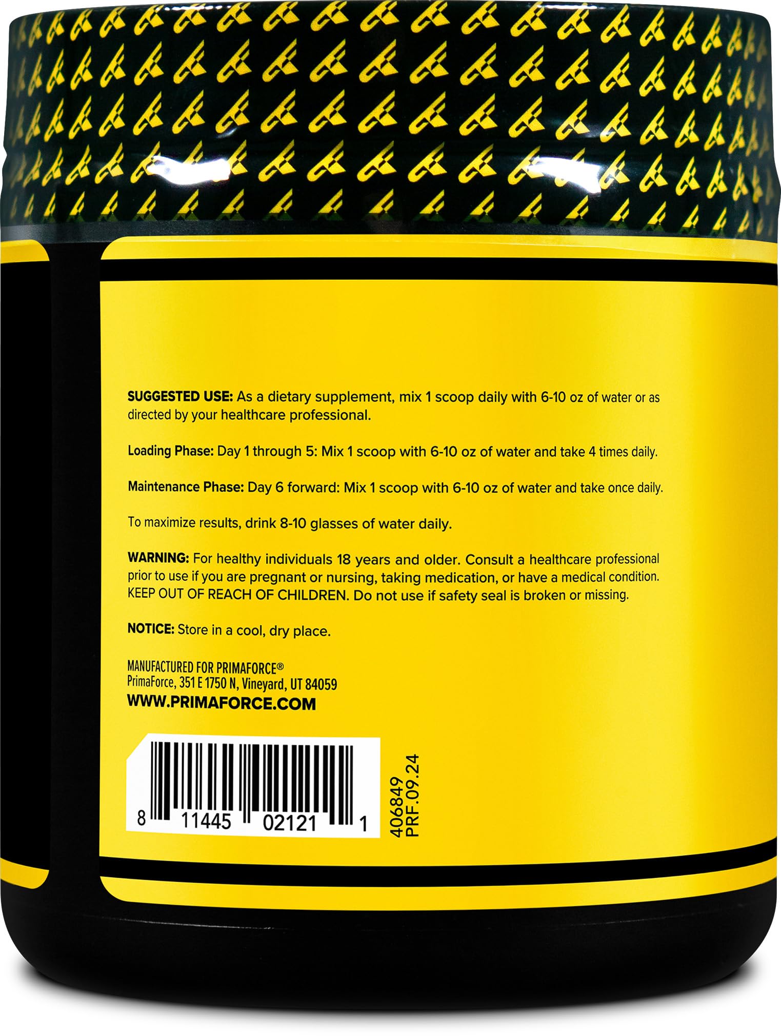 Primaforce Creatine Monohydrate – cuillère-dose incluse pour doser facilement.