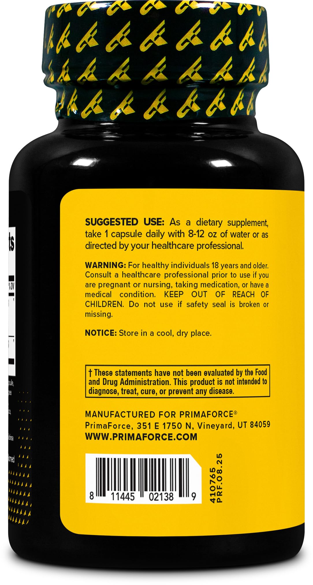 Gélules Primaforce Ashwagandha 600 mg, dosage pratique pour votre routine.