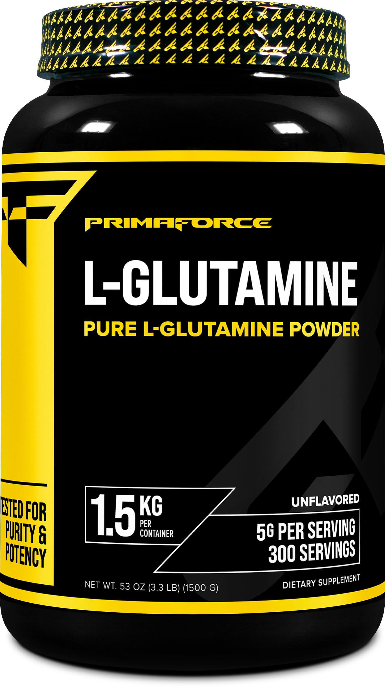 Primaforce L-Glutamine, portion 5 g, facile à mesurer après l'entraînement