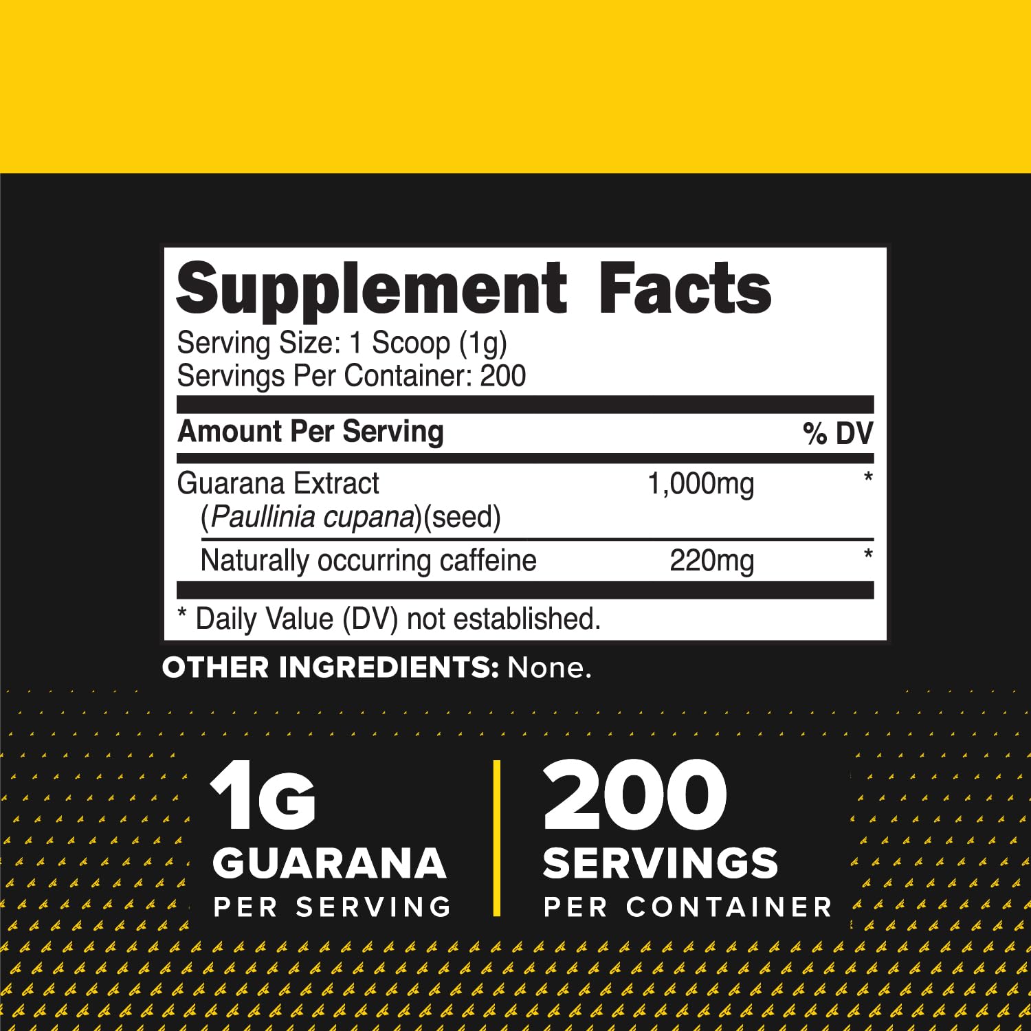 Primaforce Guarana Poudre 200g — dose mesurable pour un contrôle précis de la caféine.