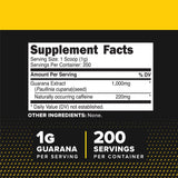 Primaforce Guarana Poudre 200g — dose mesurable pour un contrôle précis de la caféine.