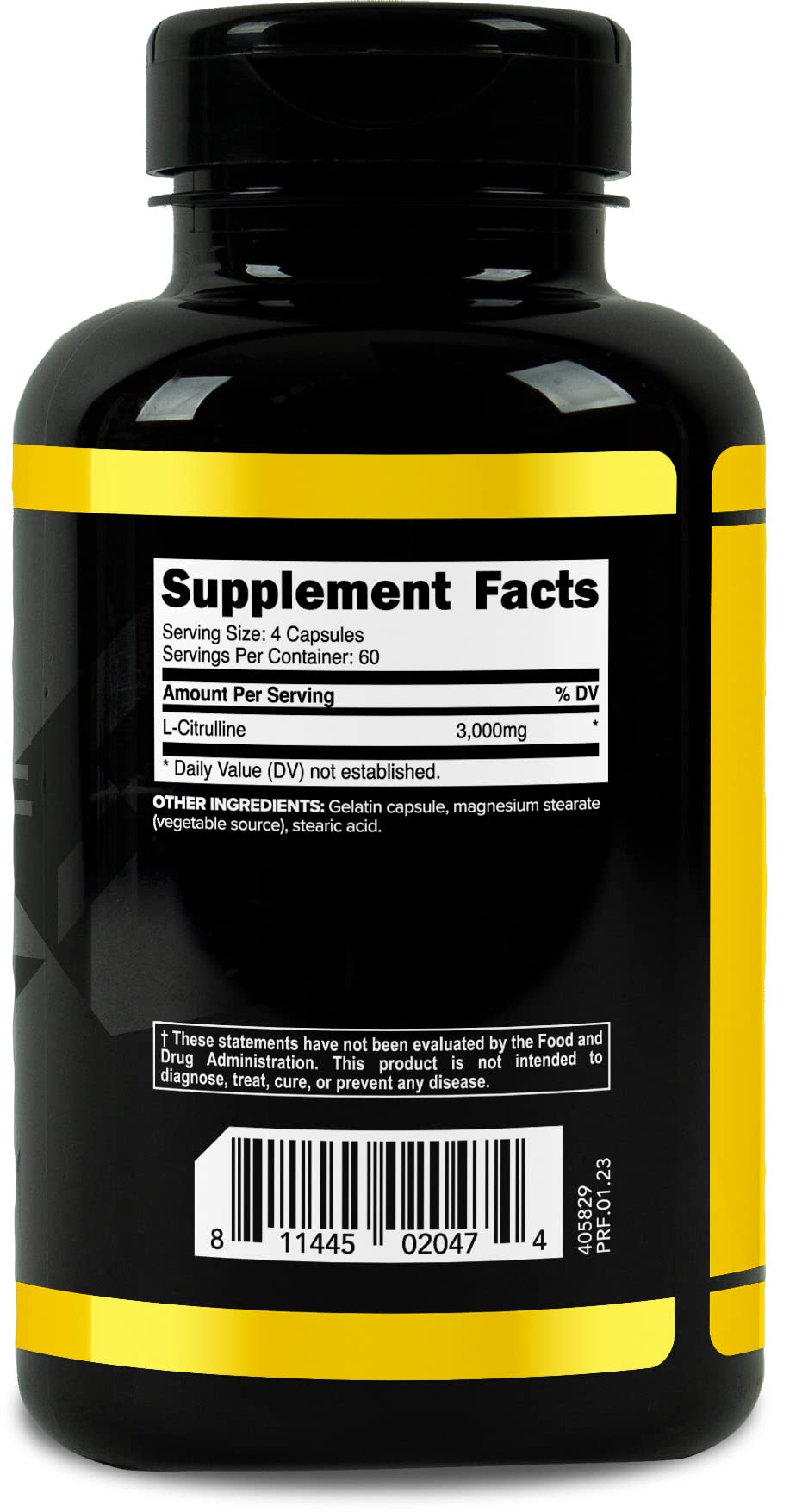 Primaforce L-Citrulline: emballage conforme GMP et sécurité.