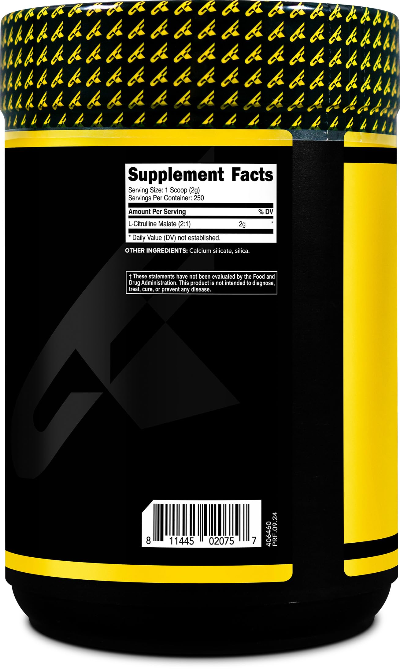Primaforce L-Citrulline Malate étiquette végan et sans OGM sur l'emballage.