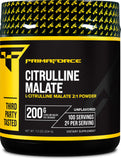 PrimaForce L-Citrulline Malate en poudre 200 g pour énergie pré-entraînement