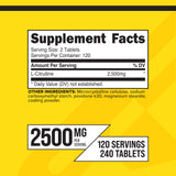 Primaforce L-Citrulline – 240 tablettes, 120 portions possibles, pratique pour le quotidien.
