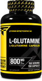 Primaforce L-Glutamine 800 mg en capsules pour un soutien quotidien et pratique.