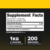 Primaforce L‑Leucine en poudre avec doseur, pratique pour doser rapidement l'apport.