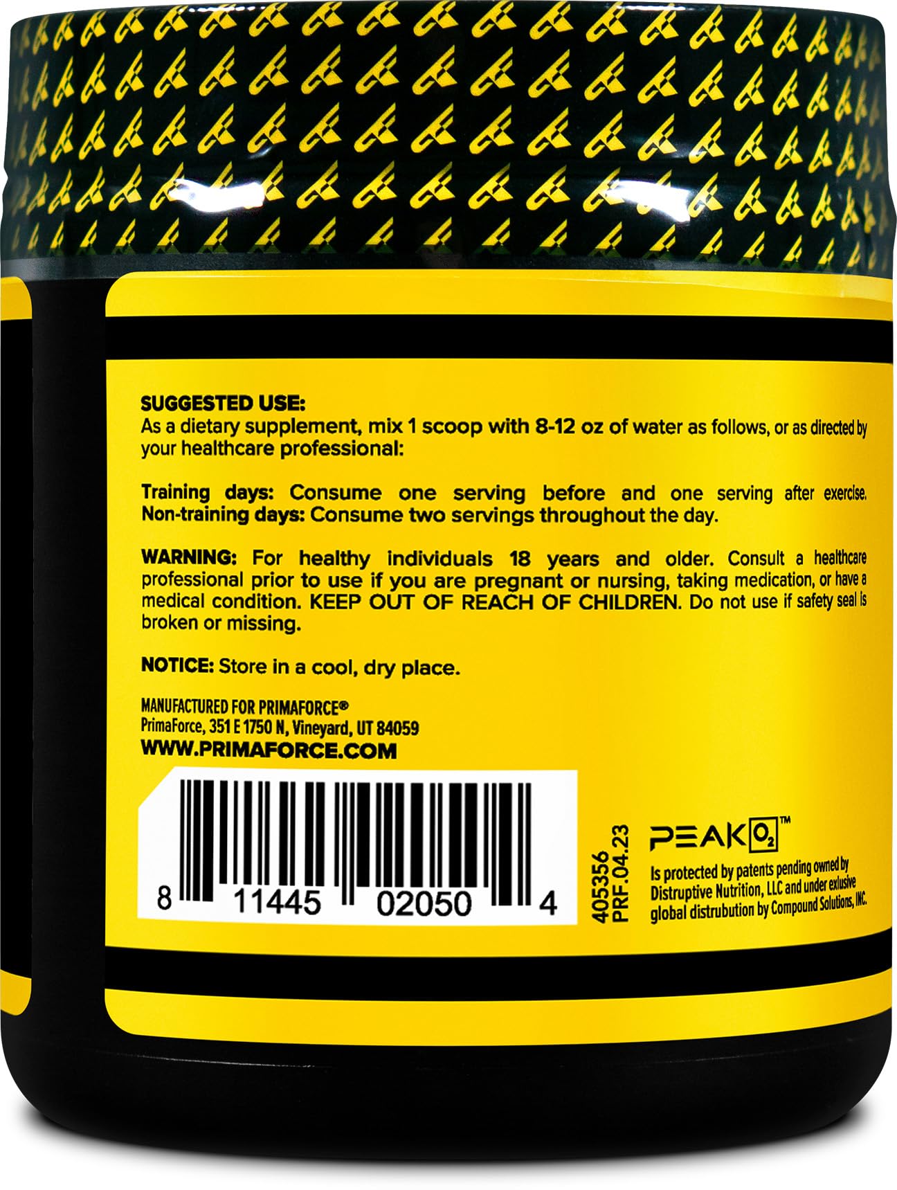 Primaforce Peak O2 - Doseur inclus facilitant la mesure avant séance.