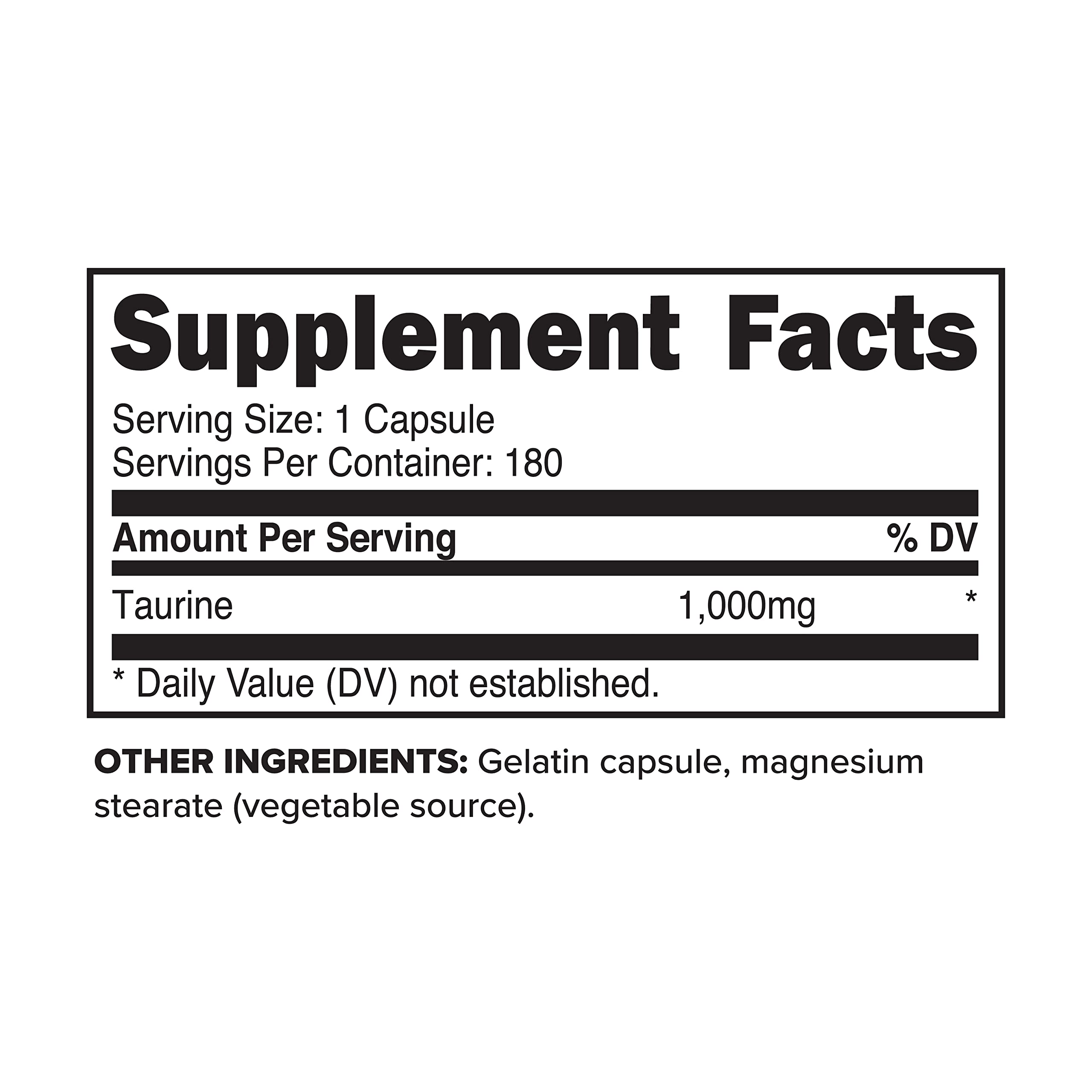 Capsules Taurine Primaforce, gros plan, pratique pour la supplémentation quotidienne.