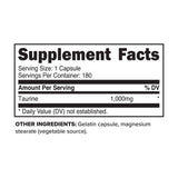 Capsules Taurine Primaforce, gros plan, pratique pour la supplémentation quotidienne.