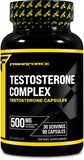 Primaforce Testosterone Complex: bouteille-capsules montrant les capsules, potentiel d'énergie quotidienne.