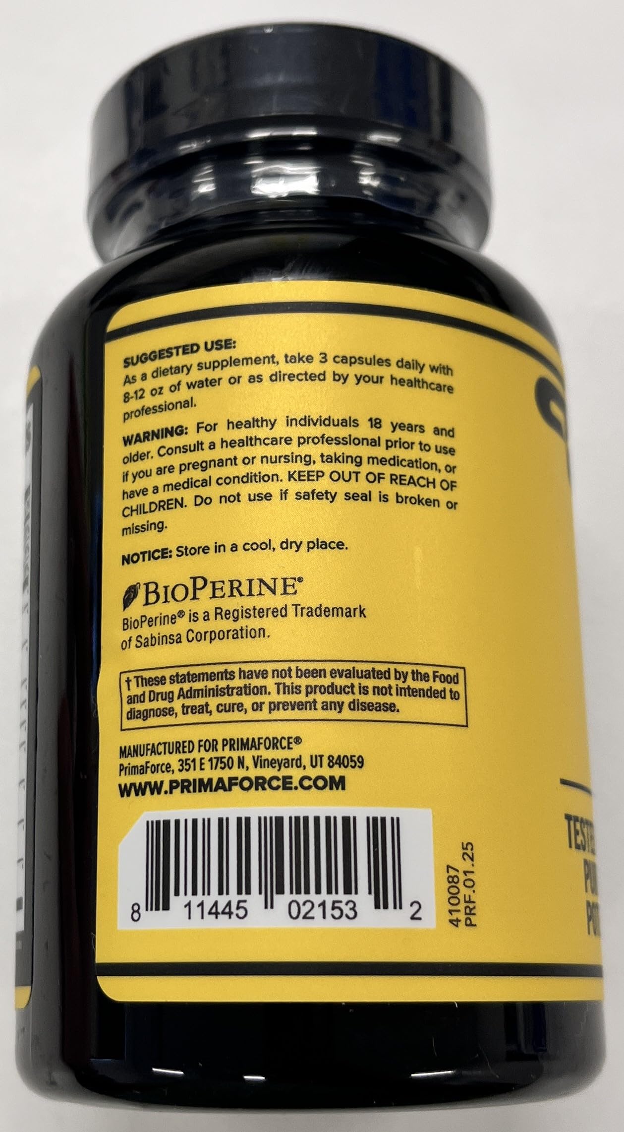 Primaforce Testosterone Complex: capsules faciles à prendre, confort et simplicité d’usage.