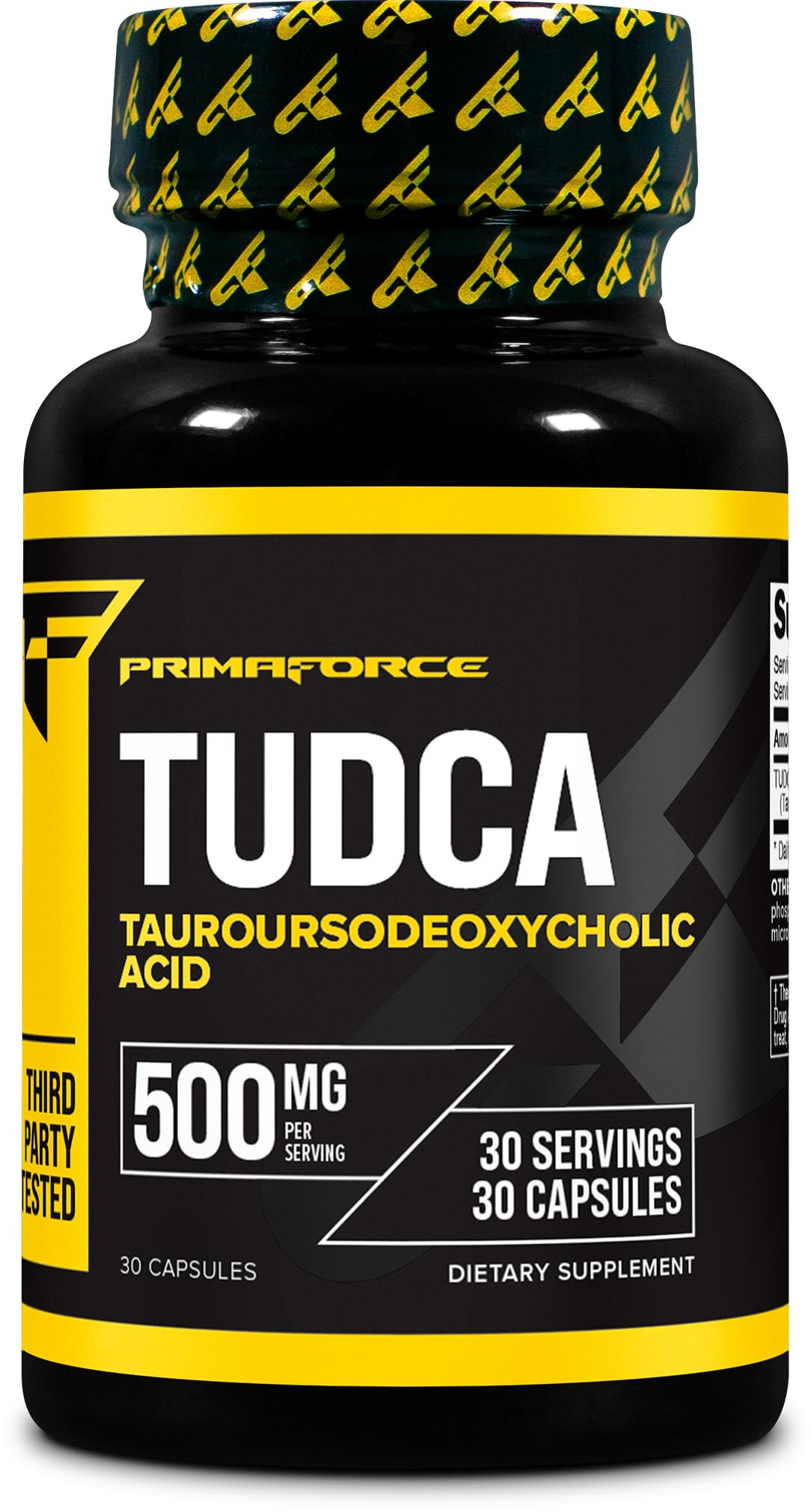 Capsules Primaforce TUDCA de 500 mg, dosage fiable pour votre routine quotidienne.