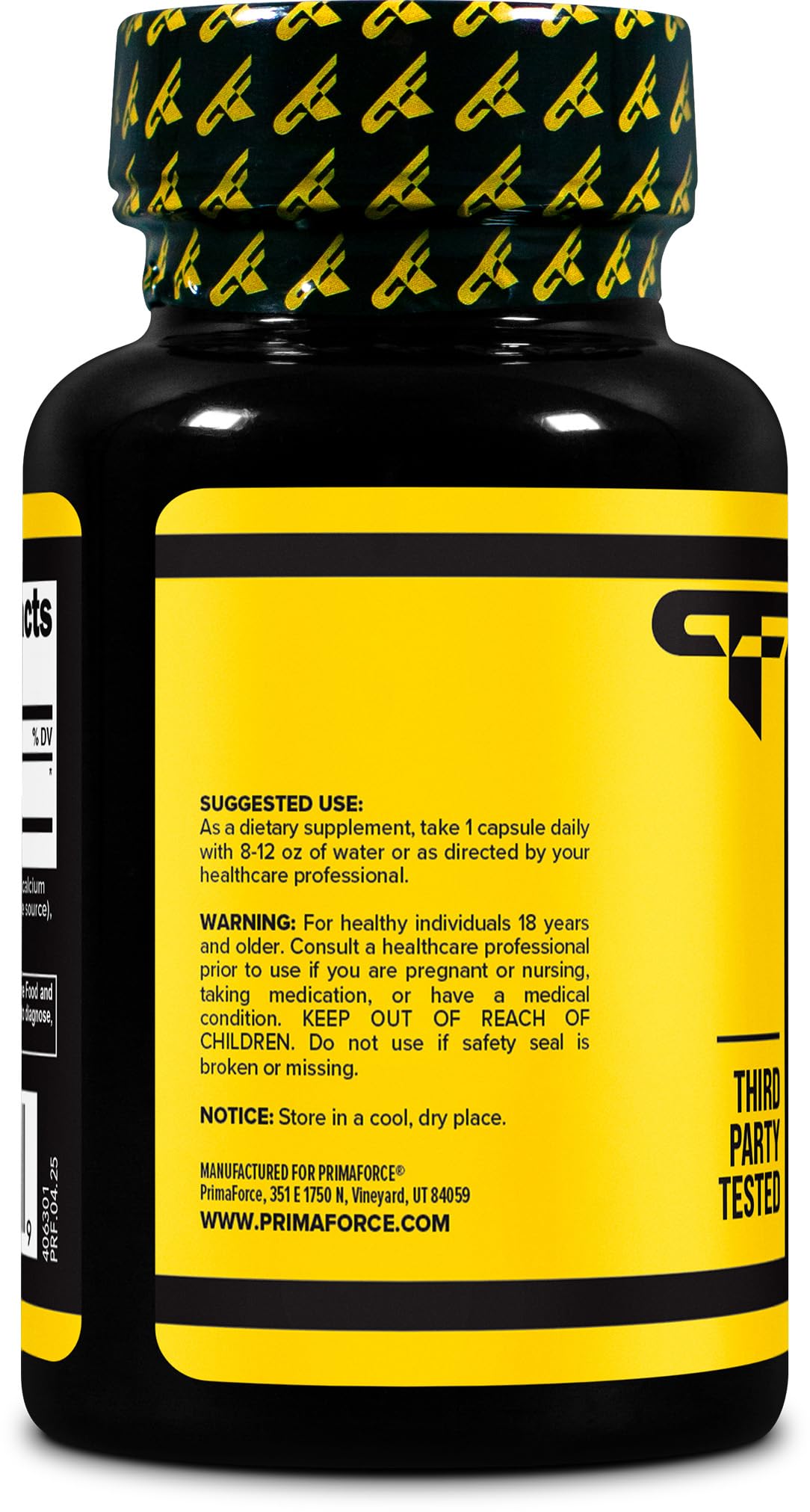 Dosage quotidien clair avec Primaforce TUDCA, simplifiant la routine nutritionnelle.