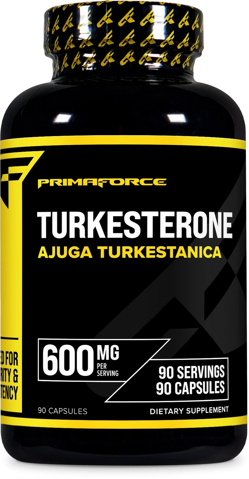 Capsules Primaforce Turkesterone 600 mg faciles à avaler pour une routine quotidienne.