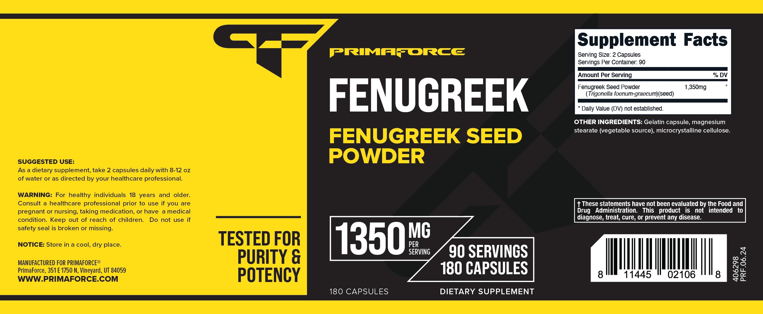 Primaforce utilisation quotidienne – capsule fenugrec pour une routine pratique.