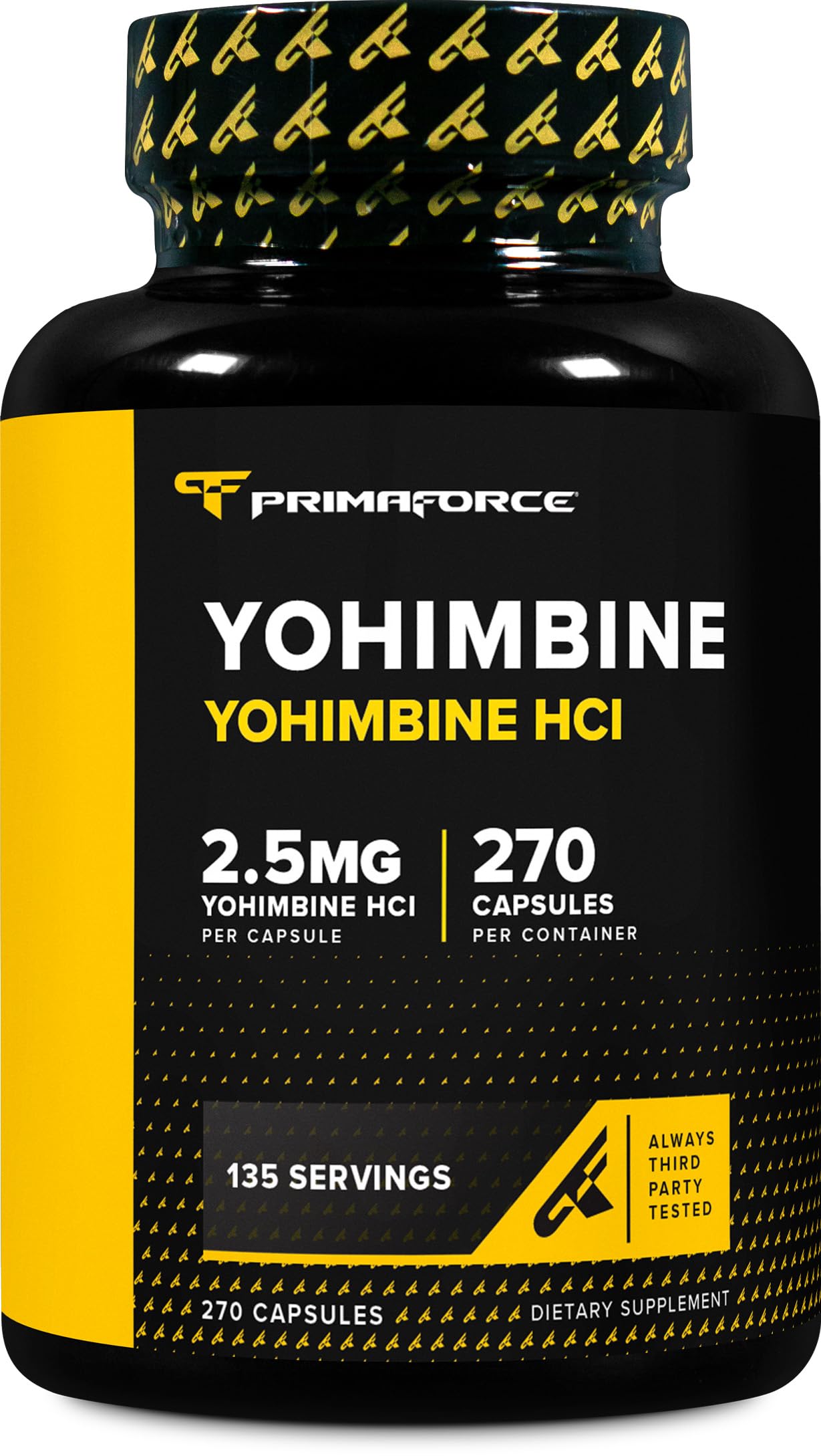 Primaforce Yohimbine HCl 2,5 mg capsules: capsule nette et dosage flexible.