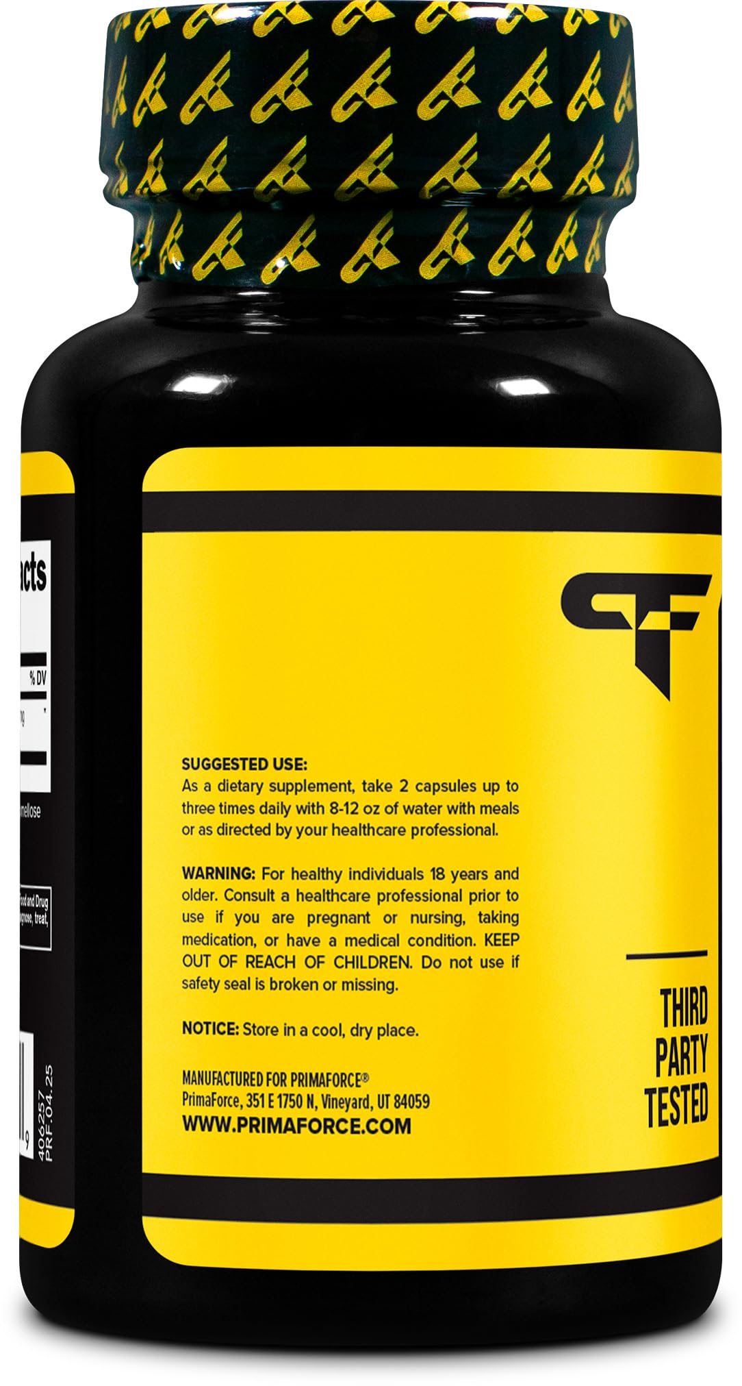 Primaforce Yohimbine HCl 2,5 mg – capsules visibles pour prise reguliere, pratique