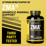 Primaforce ZMA – vue arrière bouteille, design clair et lisible.