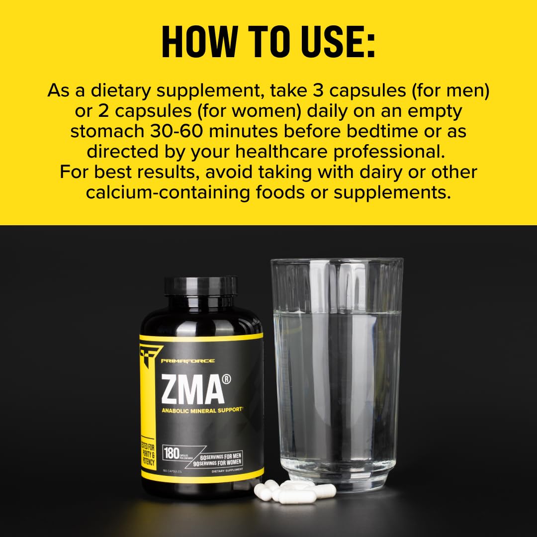 Primaforce ZMA – emballage épuré facilitant l’utilisation quotidienne.