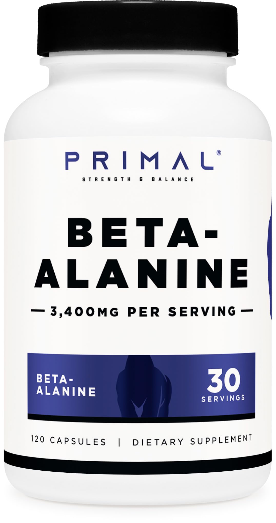 Bouteille Primal bêta-alanine avec dose élevée pour l'endurance potentielle
