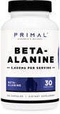 Bouteille Primal bêta-alanine avec dose élevée pour l'endurance potentielle