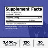 Capsules Primal bêta-alanine prêt-à-utiliser pour pré-entraînement