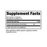 Capsules Primal Creatine Monohydrate prêtes à soutenir la puissance musculaire.