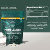 Détails des ingrédients Primal Harvest Collagene, sans additifs et pureté vérifiée.