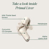 Primal Harvest Primal Liver : extrait d'artichaut visible, protection antioxydante potentielle.