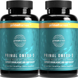 Gélules Primal Harvest Omega3, 1000 mg EPA/DHA, soutien cœur et cerveau.