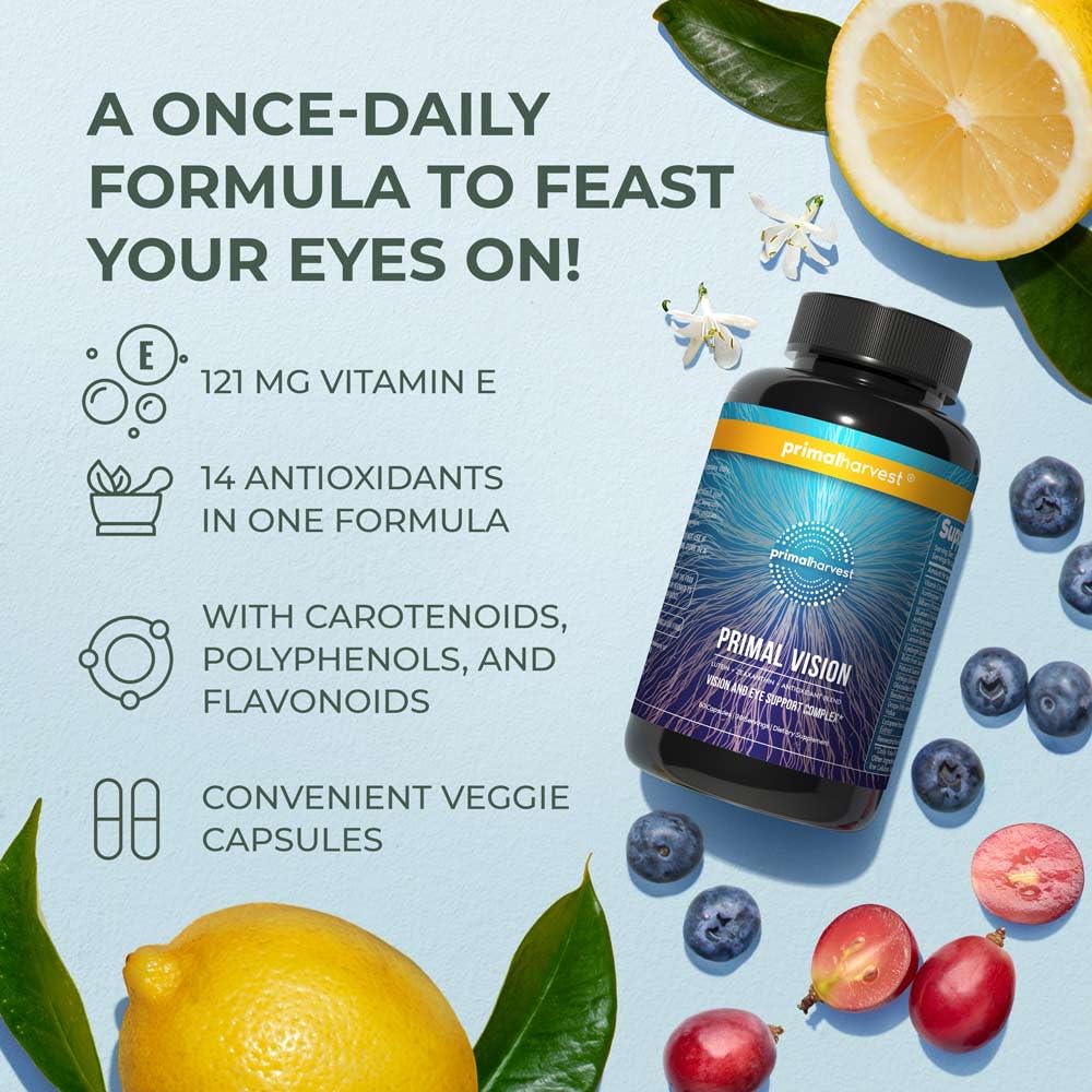 Primal Vision – comprimés avec vitamine A et zinc pour la fonction visuelle et la vitalité.