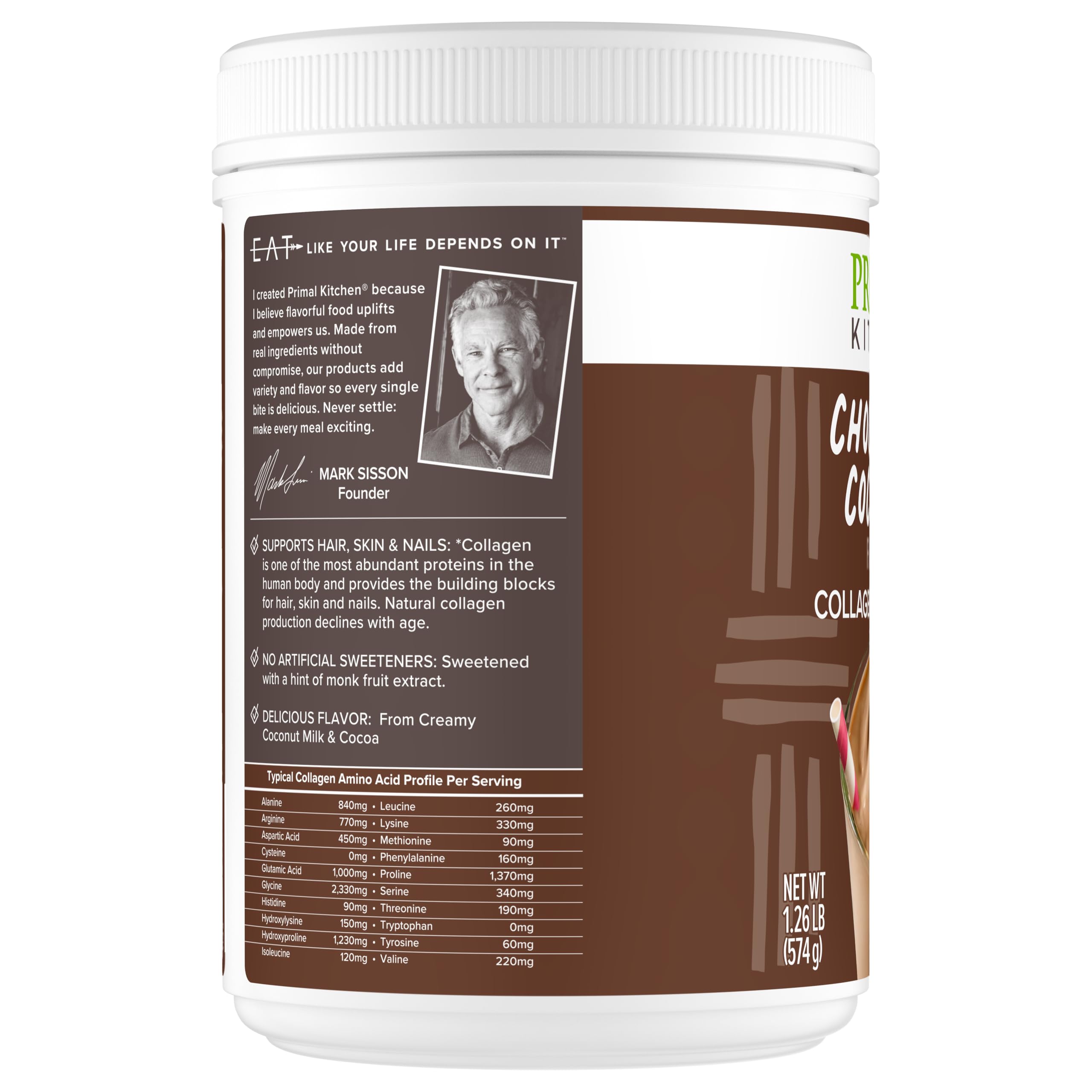 Gateau au Primal Kitchen Chocolate Collagen Fuel, dessert chocolaté et proteine.