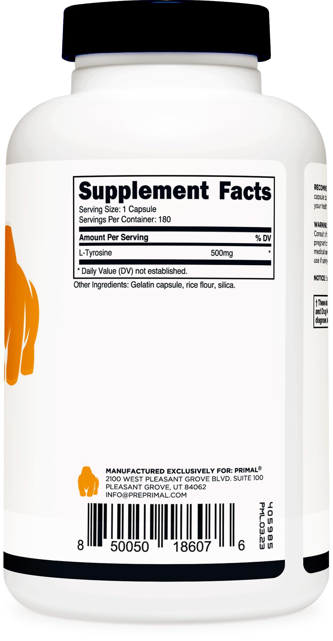 Qualité NSF et GMP assurée pour Primal L-Tyrosine.