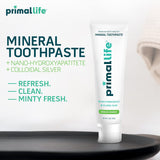 Dentifrice Primal Life Organics argent colloidal offre fraîcheur durable