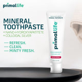 Ingrédients minéraux bentonite et kaolin, dentifrice Primal Life Organics pour un nettoyage en profondeur