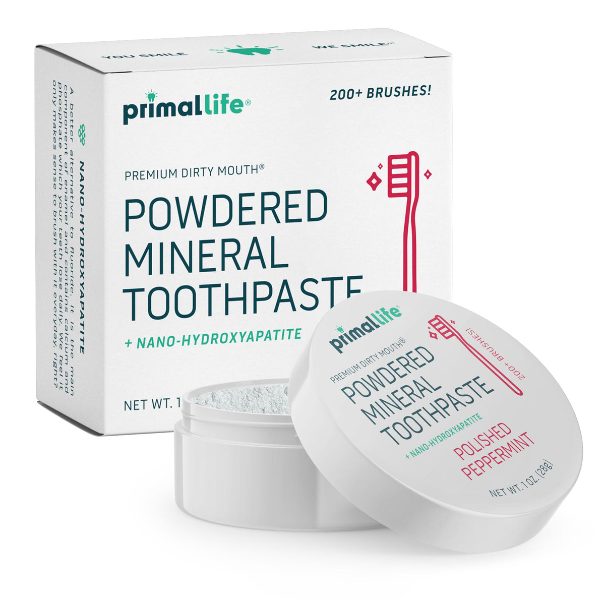 Dirty Mouth Poudre Dentaire de Primal Life Organics, menthe, fraîcheur durable