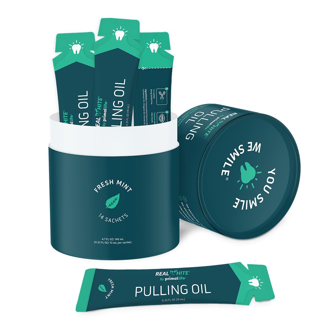Primal Life Organics Real White Pulling Oil – bouche propre et rafraîchie après utilisation.