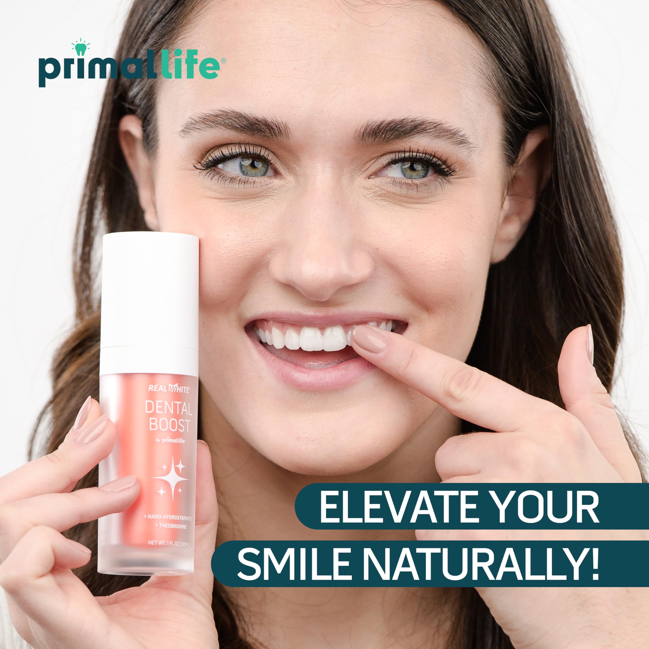 Emballage recyclable en canne à sucre pour Real White Dental Boost.