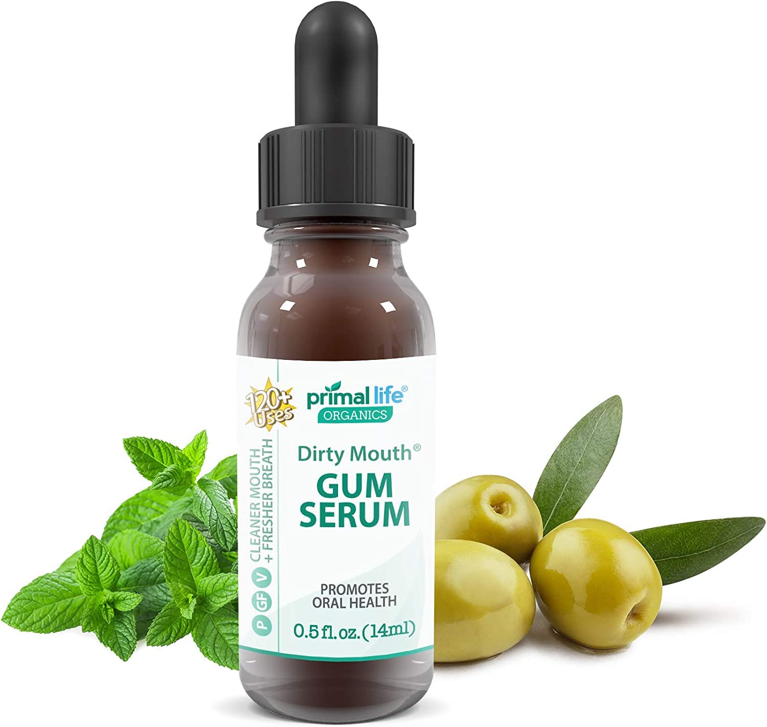 Gum Drops Primal Life Organics, flacon, application précise pour rafraîchir durablement.